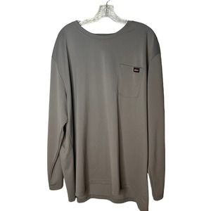 DICKIES Men’s Long Sleeve Pocket Shirt Gray Size 3XL